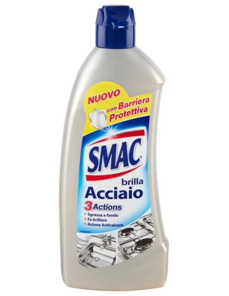 smac brillacciaio 520ml crema - detergente per superfici in acciaio: tuttocasashop.it: pulizia e cura della casa