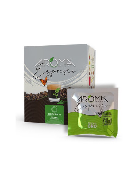 aroma light caffe espresso 150 cialde 44mm compostabili - miscela oro: tuttocasashop.it: altro - bazar