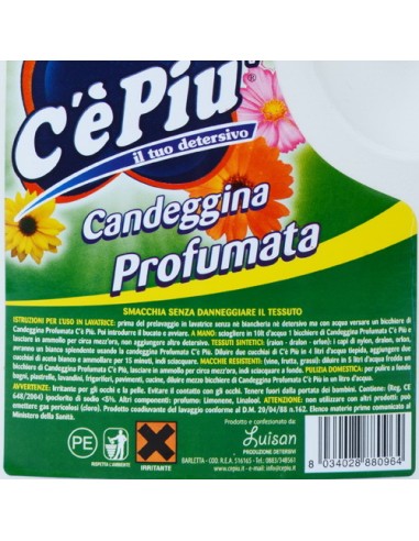 ce'piu' candeggina casa e bucato - 2 litri - profumata: tuttocasashop.it: prodotti per bucato e tessuti