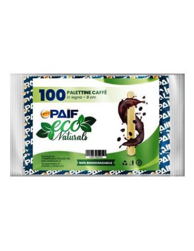 paif palette per caffe' in legno - 100 pezzi - imbustate singolarmente: tuttocasashop.it: altro - bazar