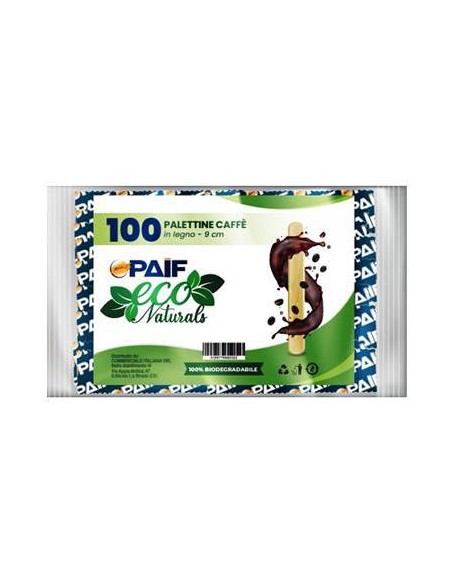 paif palette per caffe' in legno - 100 pezzi - imbustate singolarmente: tuttocasashop.it: altro - bazar