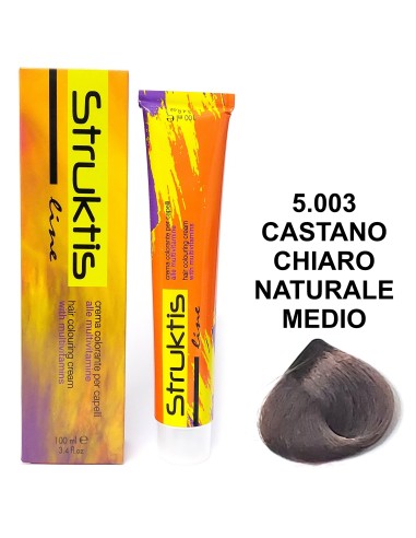 struktis crema colorante 100ml - 5.003 castano chiaro naturale medio: tuttocasashop.it: igiene e cura della persona