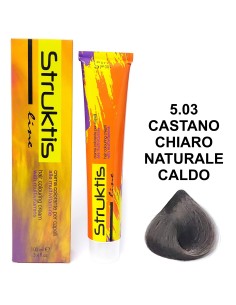 struktis crema colorante 100ml - 5.03 castano chiaro naturale caldo: tuttocasashop.it: igiene e cura della persona