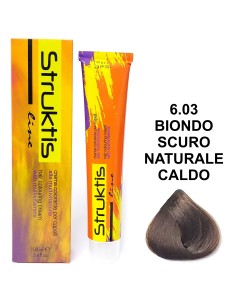 struktis crema colorante 100ml - 6.03 biondo scuro naturale caldo: tuttocasashop.it: igiene e cura della persona
