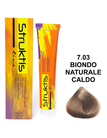 struktis crema colorante 100ml - 7.03 biondo naturale caldo: tuttocasashop.it: igiene e cura della persona
