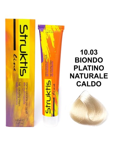 struktis crema colorante 100ml - 10.03 biondo platino naturale caldo: tuttocasashop.it: igiene e cura della persona