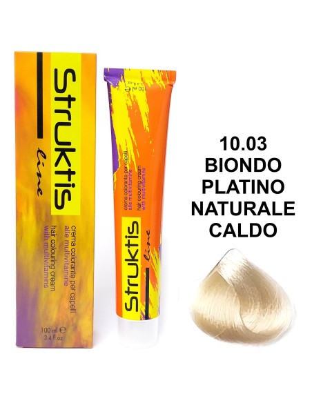 struktis crema colorante 100ml - 10.03 biondo platino naturale caldo: tuttocasashop.it: igiene e cura della persona