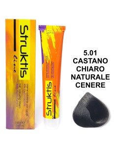 struktis crema colorante 100ml - 5.01 castano chiaro naturale cenere: tuttocasashop.it: igiene e cura della persona