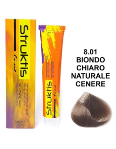 struktis crema colorante 100ml - 8.01 biondo chiaro naturale cenere: tuttocasashop.it: igiene e cura della persona