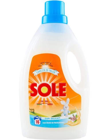 sole detersivo liquido 16 lavaggi 1l - capi delicati - talco: tuttocasashop.it: prodotti per bucato e tessuti
