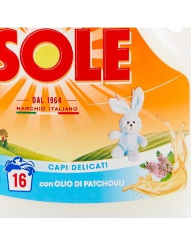 sole detersivo liquido 16 lavaggi 1l - capi delicati - talco: tuttocasashop.it: prodotti per bucato e tessuti