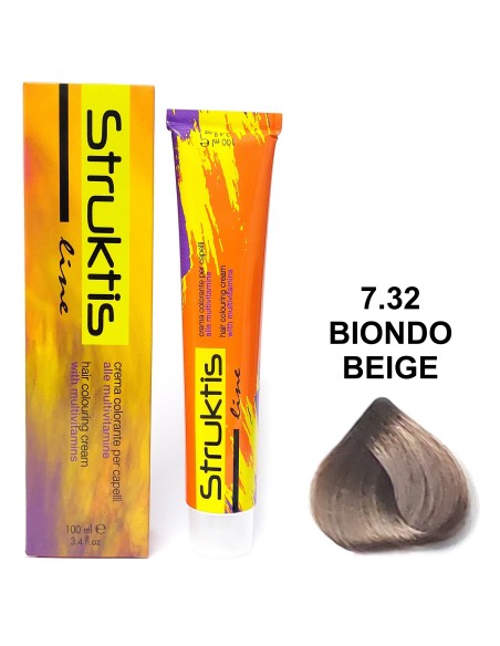 struktis crema colorante 100ml - 7.32 biondo beige: tuttocasashop.it: igiene e cura della persona
