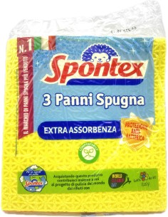 spontex panni spugna - 17x21cm - 3 pezzi - extra durata spessore assorbenza: tuttocasashop.it: pulizia e cura della casa