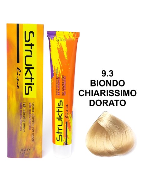 struktis crema colorante 100ml - 9.3 biondo chiarissimo dorato: tuttocasashop.it: igiene e cura della persona