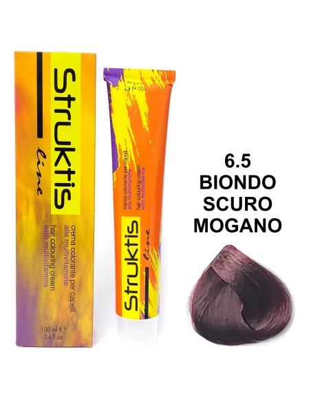 struktis crema colorante 100ml - 6.5 biondo scuro mogano: tuttocasashop.it: igiene e cura della persona