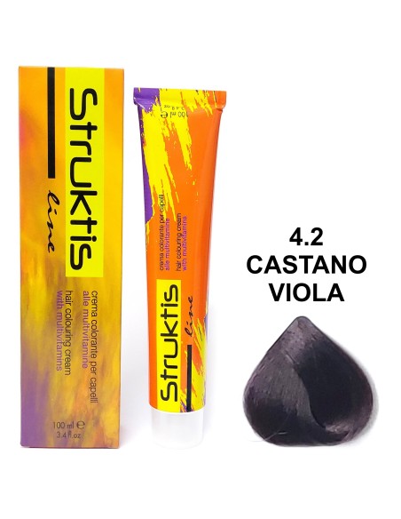 struktis crema colorante 100ml - 4.2 castano viola: tuttocasashop.it: igiene e cura della persona