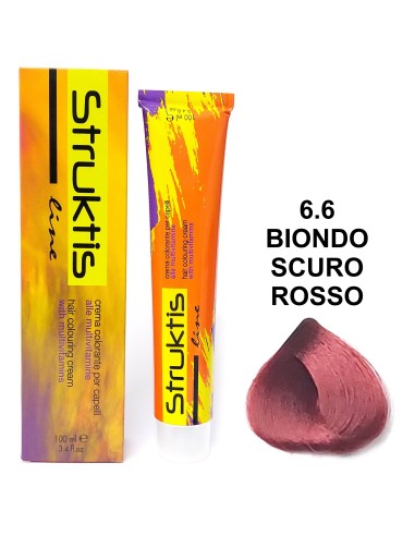 struktis crema colorante 100ml - 6.6 biondo scuro rosso: tuttocasashop.it: igiene e cura della persona