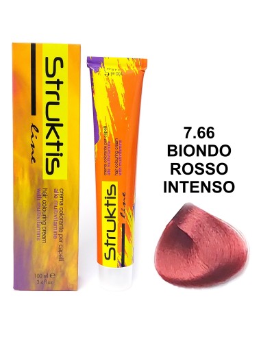 struktis crema colorante 100ml - 7.66 biondo rosso intenso: tuttocasashop.it: igiene e cura della persona