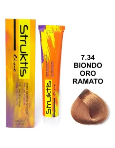 struktis crema colorante 100ml - 7.34 biondo oro ramato: tuttocasashop.it: igiene e cura della persona