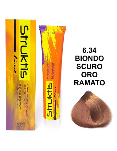 struktis crema colorante 100ml - 6.34 biondo scuro oro ramato: tuttocasashop.it: igiene e cura della persona