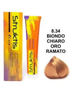 struktis crema colorante 100ml - 8.34 biondo chiaro oro ramato: tuttocasashop.it: igiene e cura della persona
