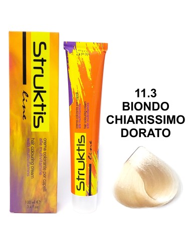 struktis crema colorante 100ml - 11.3 biondo chiarissimo dorato: tuttocasashop.it: igiene e cura della persona