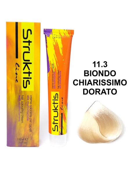 struktis crema colorante 100ml - 11.3 biondo chiarissimo dorato: tuttocasashop.it: igiene e cura della persona