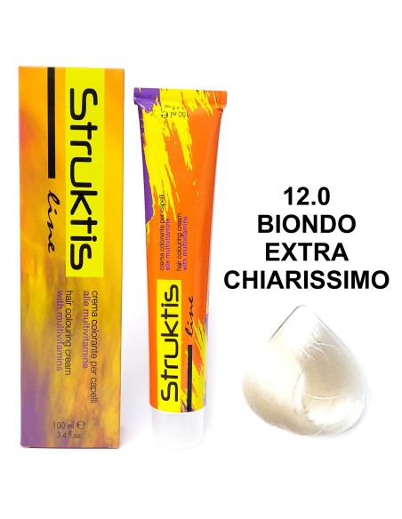 struktis crema colorante 100ml - 12.0 biondo extra chiarissimo: tuttocasashop.it: igiene e cura della persona