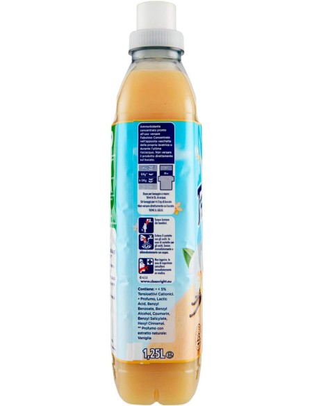 fabuloso ammorbidente concentrato 54 lavaggi - 1250ml - vaniglia: tuttocasashop.it: prodotti per bucato e tessuti