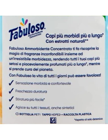 fabuloso ammorbidente concentrato 54 lavaggi - 1250ml - vaniglia: tuttocasashop.it: prodotti per bucato e tessuti