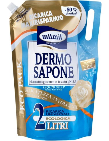 mil mil sapone liquido - ecoricarica - 2 litri - dermo: tuttocasashop.it: igiene e cura della persona