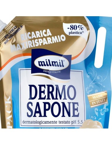 mil mil sapone liquido - ecoricarica - 2 litri - dermo: tuttocasashop.it: igiene e cura della persona