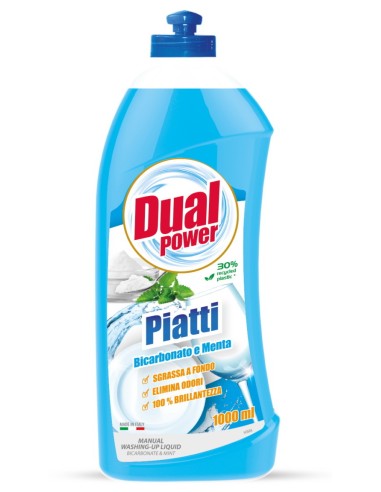 dual power detersivo per piatti - 1 litro - bicarbonato: tuttocasashop.it: pulizia e cura della casa