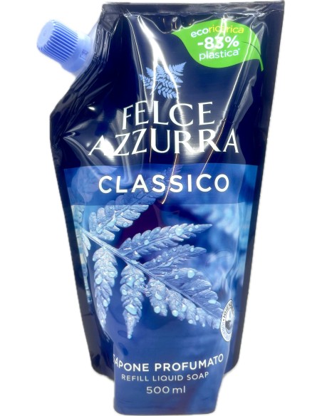 felce azzurra sapone liquido - ecoricarica da 500ml - classico: tuttocasashop.it: igiene e cura della persona
