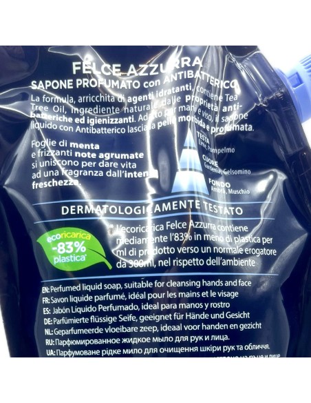 felce azzurra sapone liquido - ecoricarica da 500ml - classico: tuttocasashop.it: igiene e cura della persona