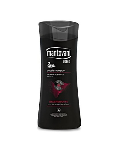 mantovani bagnoschiuma 400ml - rigenerante - con rabarbero e caffeina: tuttocasashop.it: igiene e cura della persona