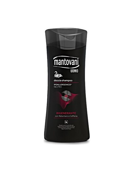 mantovani bagnoschiuma 400ml - rigenerante - con rabarbero e caffeina: tuttocasashop.it: igiene e cura della persona