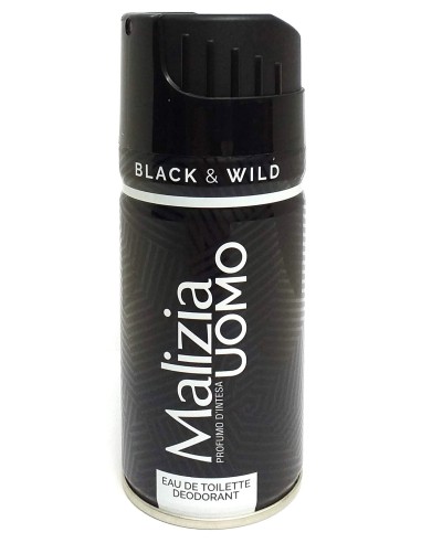 malizia uomo deodorante spray - 150ml - black & wild: tuttocasashop.it: igiene e cura della persona