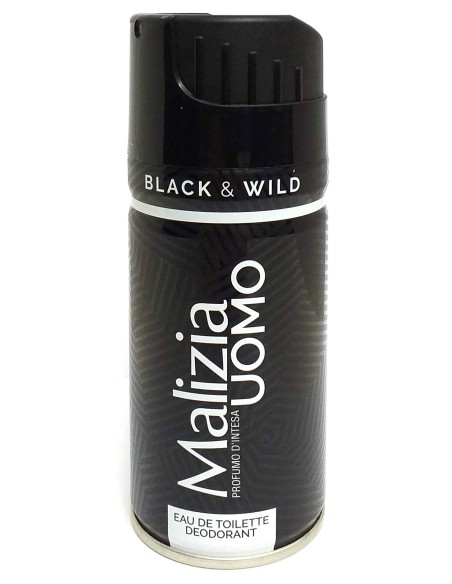 malizia uomo deodorante spray - 150ml - black & wild: tuttocasashop.it: igiene e cura della persona