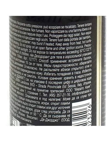 malizia uomo deodorante spray - 150ml - black & wild: tuttocasashop.it: igiene e cura della persona