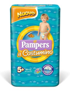 pampers il costumino pannolini - taglia 5-6 - 15+kg - 10 pezzi: tuttocasashop.it: igiene e cura della persona