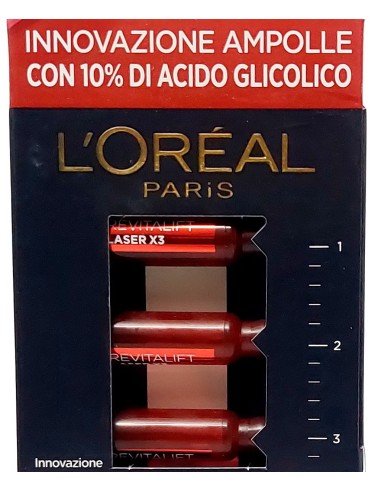 l'oreal revitalift laser x3 - trattamento intensivo viso - 7 ampolle: tuttocasashop.it: igiene e cura della persona
