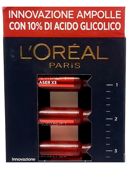 l'oreal revitalift laser x3 - trattamento intensivo viso - 7 ampolle: tuttocasashop.it: igiene e cura della persona