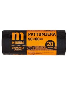 sacme sacco rifiuti pattumiera 30 litri 50x60cm 20 pezzi - antigoccia - nero: tuttocasashop.it: pulizia e cura della casa