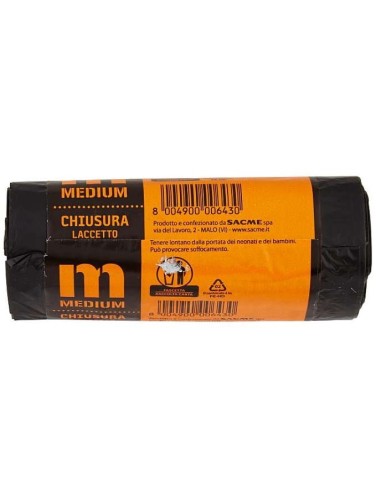 sacme sacco rifiuti pattumiera 30 litri 50x60cm 20 pezzi - antigoccia - nero: tuttocasashop.it: pulizia e cura della casa