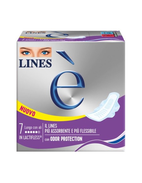 lines e' assorbenti in lactifless - 7 pezzi - lungo con ali: tuttocasashop.it: igiene e cura della persona
