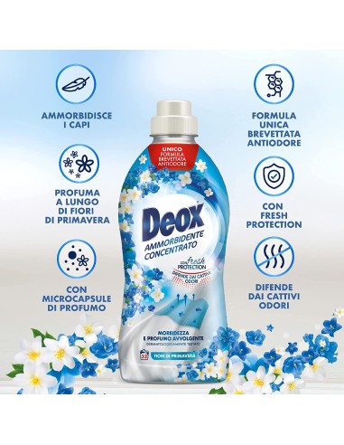 deox ammorbidente concentrato - 660ml - 33 lavaggi - fiori di primavera: tuttocasashop.it: prodotti per bucato e tessuti
