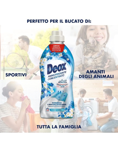 deox ammorbidente concentrato - 660ml - 33 lavaggi - fiori di primavera: tuttocasashop.it: prodotti per bucato e tessuti
