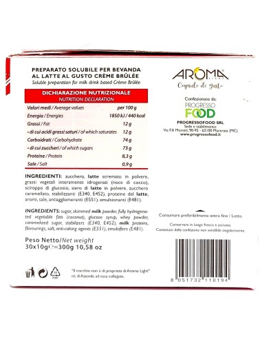 aroma light 30 capsule di gusto - creme brulee - compatibili nespresso: tuttocasashop.it: altro - bazar