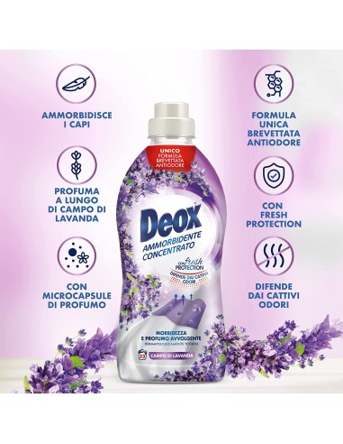 deox ammorbidente concentrato - 660ml - 33 lavaggi - lavanda: tuttocasashop.it: prodotti per bucato e tessuti